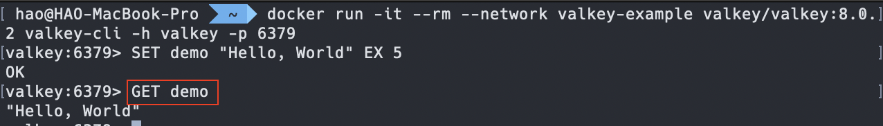Valkey GET command