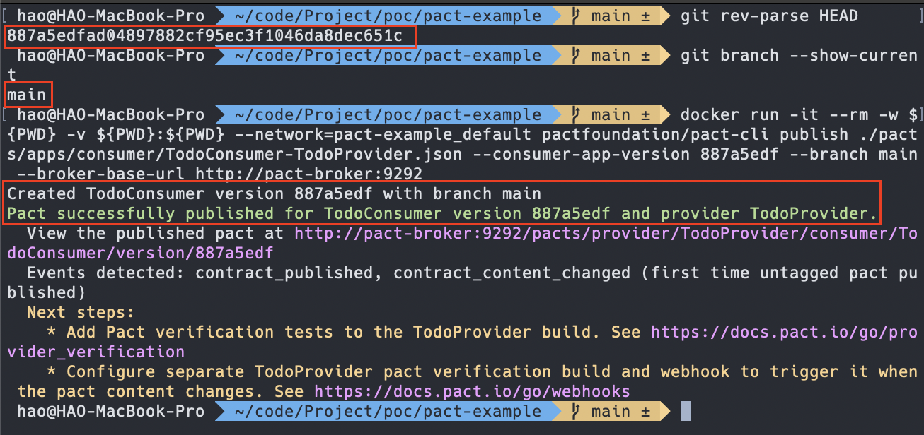 Pact CLI Publish