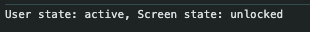 Screen state unlocked