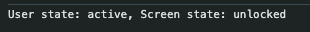 User state active