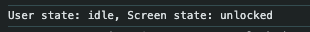 User state idle
